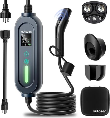 Level 1/2 Tesla Charger - 16A 3.84KW Mobile EV Charging with 240V NEMA 6-20 Plug, 5-15 Adapter, NACS Connector, Portable Home Wall Charger for Model 3/Y/S/X, UL Listed 21FT, Tesla Accessories in Kuwait