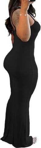 PINSV Women Summer Long Dress Casual Slip Sexy Sleeveless Bodycon Maxi Dresses for Women in Saudi Arabia