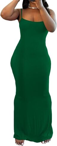 PINSV Women Summer Long Dress Casual Slip Sexy Sleeveless Bodycon Maxi Dresses for Women in Saudi Arabia