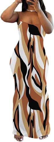 PINSV Women Summer Long Dress Casual Slip Sexy Sleeveless Bodycon Maxi Dresses for Women in Saudi Arabia