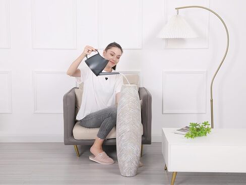 Leewadee Decorative Tall Floor Vase for Living Room Decor, 34 inches, White Wash, Resin in Saudi Arabia