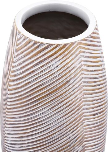 Leewadee Decorative Tall Floor Vase for Living Room Decor, 34 inches, White Wash, Resin in Saudi Arabia