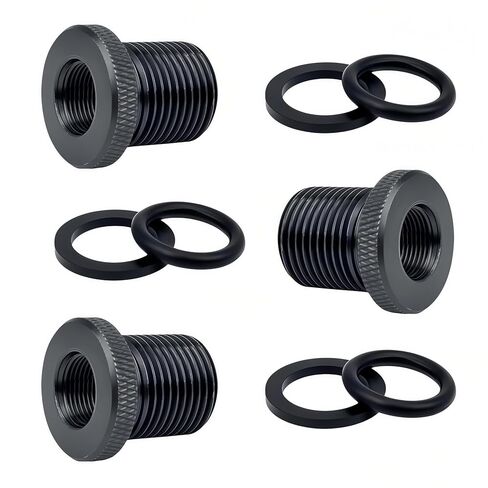 3pcs 1/2x28 تحويل إلى محولات وغسالة 5/8x24thread ، واقي الخيوط مع غسالة سحق (أسود) in Kuwait