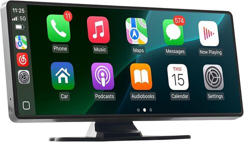 ستيريو سيارة لاسلكية Vevor ، شاشة Radio Radio المحمولة ذات 10 بوصات متوافقة مع Apple Carplay و Android Auto ، شاشة CarPlay للسيارة مع التحكم الصوتي ، رابط المرآة ، Bluetooth ، GPS Mavigation in Kuwait