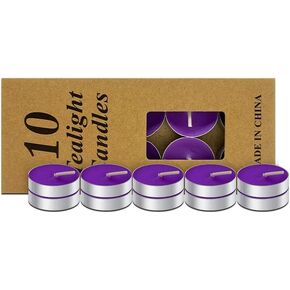 10 Pack Tea Candles Wedding Party and Home Decoration Votive Parties Tealight Small Wishing Bulk with 1.5-2 Hours Extended Burn Time Mini for Birthday Emergency Family (Blue) in Saudi Arabia