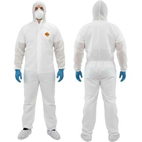 Tiger Tough Products Hazmat Suits Disposable Coverall - Breathable & Comfortable Disposable Coveralls for Men in Kuwait