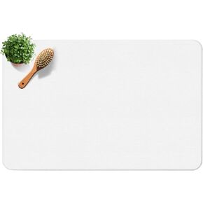 Yinoos Diatomite Stone Bath Mat, Premium Non-Slip Natural Diatomaceous Earth Bathtub Quick Drying Mats for Bathroom Floor (23.6" x 15.4" White) in Saudi Arabia