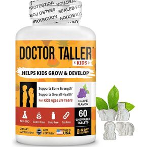 NuBest Doctor Taller - Bone Strength Supports, Enhance Immune System - Keto with Calcium, Vitamin D3, Vitamin K2, Amino Acids & Herbs for Children (8+) - 60 Vegan Capsules | 1 Month Supply in Kuwait