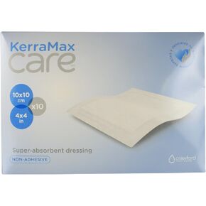 KerraMax Care 4"x4" Super Absorbent Wound Dressing (PRD500-050) – Absorbs Exudate and Isolates it, Preventing Leaks or Drips for Improved Patient Comfort and Wound Care Treatment (Box of 10) in Saudi Arabia