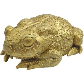 KISWIAR Gold Resin Frog Toad Sculpture, Resin Toad Figurine Wall Hanging Decor, Feng Shui Decoration for Office, Desktop and Garden (Toad) in Saudi Arabia