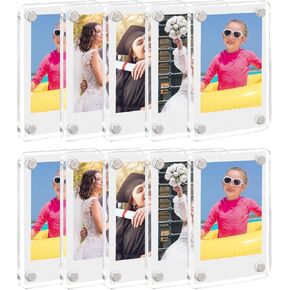 Golden State Art 5 Pack Magnetic Photo Frames for Refrigerator, 4x6 Inch Acrylic Fridge Magnets for 4x6 Photos, Clear Magnetic Picture Frames for Metal Surfaces in Saudi Arabia