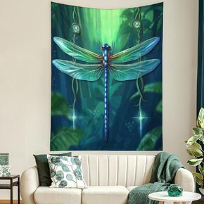 Buyidec Dragonfly Green Tapestry Wall Hanging Art Deco Tapestries for Bedroom Living Room Dorm in Kuwait