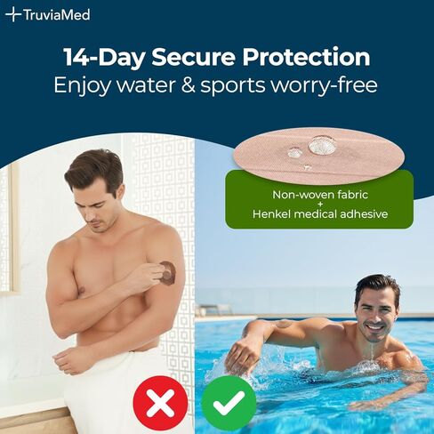 لاصق مضاد للماء من TruviaMed فوق الرقع لـ Dexcom G7-25 Pack مقابض جلدية مسبقة القطع، وأغطية تصحيح CGM، وغطاء قبضة متراكب، وملصقات شريط أجهزة الاستشعار، وواقيات الجلوكوز الزائدة (المستشعر غير متضمن) in Saudi Arabia