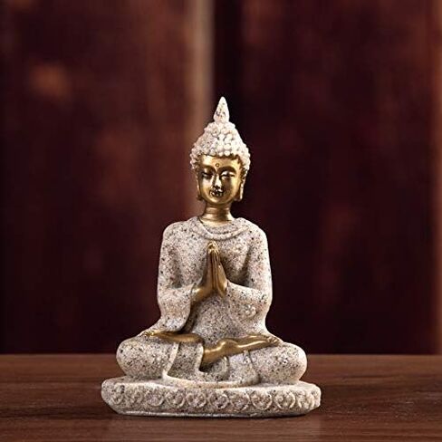 Buddha Statue, Handmade Meditating Seated Buddhist Ornament for Home Decoration,Spiritual Room Meditation,Indoor Outdoor Zen Decor in Saudi Arabia