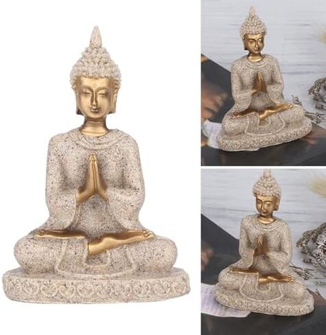 Buddha Statue, Handmade Meditating Seated Buddhist Ornament for Home Decoration,Spiritual Room Meditation,Indoor Outdoor Zen Decor in Saudi Arabia