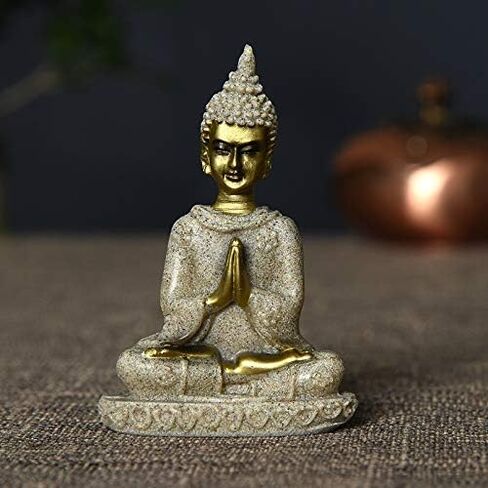 Buddha Statue, Handmade Meditating Seated Buddhist Ornament for Home Decoration,Spiritual Room Meditation,Indoor Outdoor Zen Decor in Saudi Arabia