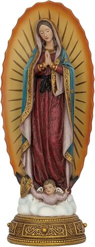 Kreative&Kind Virgen de Guadalupe Statue, Hand-Painted Indoor Virgin Mary Statue Catholic Table Altar Decor, Our Lady of Guadalupe Religious Figurine 11.8 Inch, Religious Gifts for Home & Office in Saudi Arabia