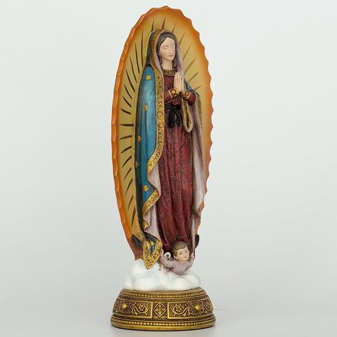 Kreative&Kind Virgen de Guadalupe Statue, Hand-Painted Indoor Virgin Mary Statue Catholic Table Altar Decor, Our Lady of Guadalupe Religious Figurine 11.8 Inch, Religious Gifts for Home & Office in Saudi Arabia