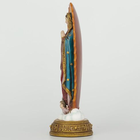 Kreative&Kind Virgen de Guadalupe Statue, Hand-Painted Indoor Virgin Mary Statue Catholic Table Altar Decor, Our Lady of Guadalupe Religious Figurine 11.8 Inch, Religious Gifts for Home & Office in Saudi Arabia