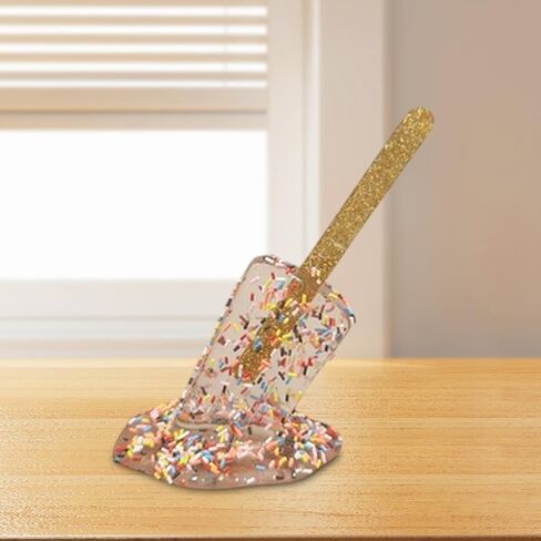 homozy Melted Ice Cream Sculpture, Creative Resin Crafts, Art Decorations, Summer Lollipop Statue, Cool Lollipop, Ornaments of - Clear in Saudi Arabia