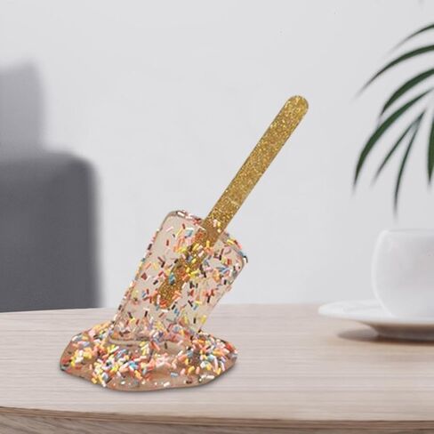 homozy Melted Ice Cream Sculpture, Creative Resin Crafts, Art Decorations, Summer Lollipop Statue, Cool Lollipop, Ornaments of - Clear in Saudi Arabia