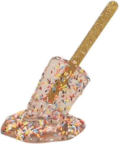 homozy Melted Ice Cream Sculpture, Creative Resin Crafts, Art Decorations, Summer Lollipop Statue, Cool Lollipop, Ornaments of - Clear in Saudi Arabia