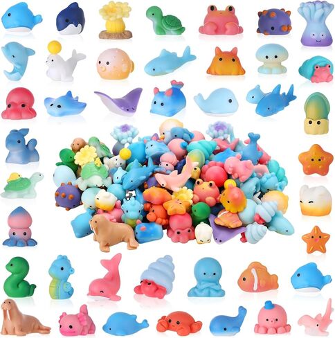 GGSTDDUP 80 Pcs Ocean Mini Resin Animals Mini Resin Figurines Miniature Summer Figurines for DIY Cake Decoration Ornaments Crafts Moss Landscape in Saudi Arabia