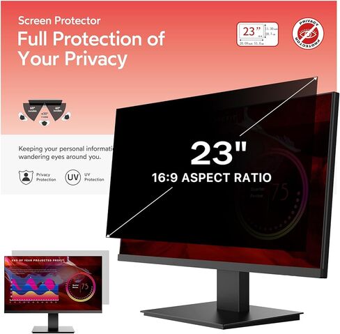bersem 14 Inch Laptop Privacy Screen for 16:10 Ratio Computer Monitor, Removable Anti Glare Blue Light Filter for Laptop Privacy Screen 14 inch, Anti-Spy, Anti-Scratch, UV-Blocking in Saudi Arabia