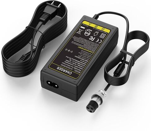 42V 2A Power Charger Cable Fast Charge 3-Prong Inline Connector (Φ 0.31 inch!!!) for Electric Sports & Outdoor Equipment (Fit 36V Li-ion Battery Pack) in Kuwait