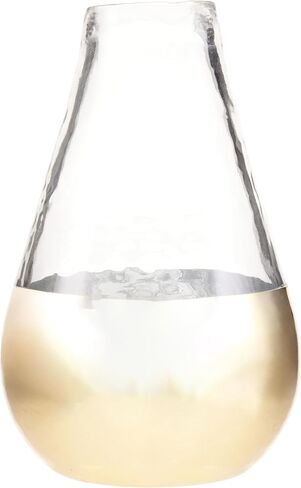 Mud Pie Medium Glass and Gold Vase in Saudi Arabia