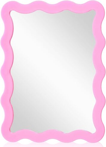 APLZGMG 5'' x 7'' Magnetic Locker Mirror, Pink Magnet Mirror for Locker, Cute Lockers Decorations for Girls Makeup, Magnetic Mirrors for School, Office and Home Bathroom in Kuwait