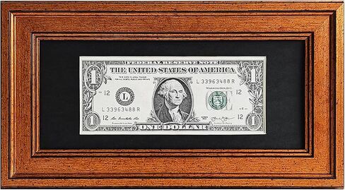 Dollar Bill Shadow Box,Dollar Bill Frame or License 11x6 Business License Frame Retro Black-Gold Case,Bill Certificate Frame UV-Protective Glass,Dollar Bill Holder Dollar Photo Frame Black Mat,Easel in Saudi Arabia