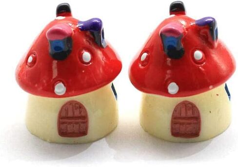 10Pcs Mini Mushroom House Decor Desktop Ornaments for Micro Landscape Crafts Tabletop Adornment for Pots Fairy Garden Supplies in Saudi Arabia