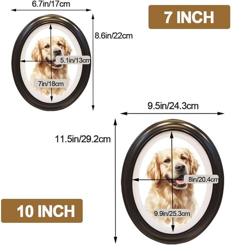 إطار صورة بيضاوي من Levoberg مقاس 8 × 10 إطارات صور بيضاوية خشبية لإطار صورة ظلية للجدار إطار صور كلاسيكي للتركيب على الحائط مع مسمار سلس لديكور المنزل معرض الفن 1 حزمة أسود in Kuwait