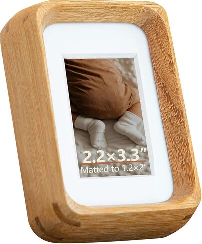 5x7 Picture Frame in Natural Teak Wood, Solid Wood Photo Frame for 5×7 or 3.5×5.5 with Mat, Horizontal & Vertical Wall or Tabletop Display, Handcrafted, HD Shatterproof Plexiglass in Saudi Arabia