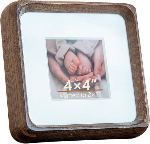 5x7 Picture Frame in Natural Teak Wood, Solid Wood Photo Frame for 5×7 or 3.5×5.5 with Mat, Horizontal & Vertical Wall or Tabletop Display, Handcrafted, HD Shatterproof Plexiglass in Saudi Arabia