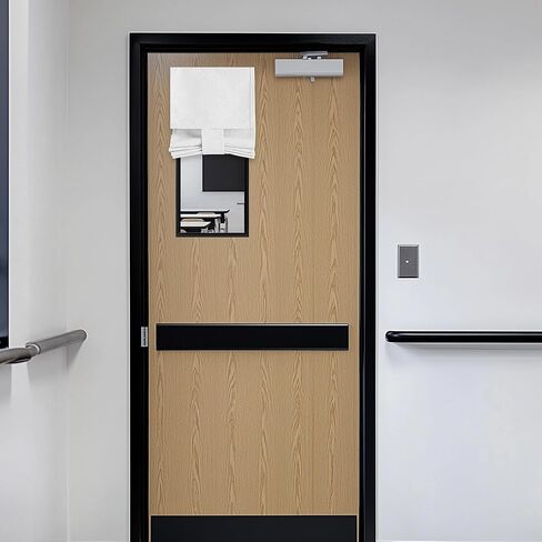 Classroom Door Window Cover, Privacy Sunlight Shades for Classroom Windows and Doors Cover Lockdown Shades, Room Darkening Design Blocks Views, W 8 x L 36, 1 Panel, White in Saudi Arabia