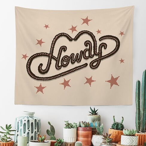 MNOSAIOO Howdy Western Vintage Wall Tapestry Hanging for Bedroom Cowgirl Cowboy, Rustic Funny Tapestry, Retro Tapestries Wall Decor for Bedroom Dorm Classroom Boy Room 60x50 inch in Saudi Arabia