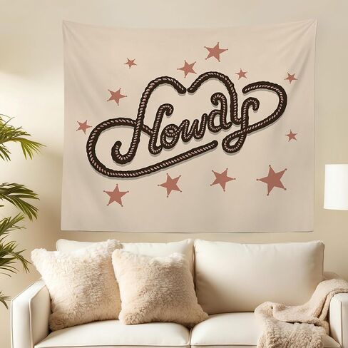 MNOSAIOO Howdy Western Vintage Wall Tapestry Hanging for Bedroom Cowgirl Cowboy, Rustic Funny Tapestry, Retro Tapestries Wall Decor for Bedroom Dorm Classroom Boy Room 60x50 inch in Saudi Arabia