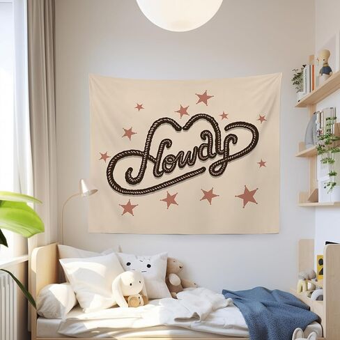 MNOSAIOO Howdy Western Vintage Wall Tapestry Hanging for Bedroom Cowgirl Cowboy, Rustic Funny Tapestry, Retro Tapestries Wall Decor for Bedroom Dorm Classroom Boy Room 60x50 inch in Saudi Arabia