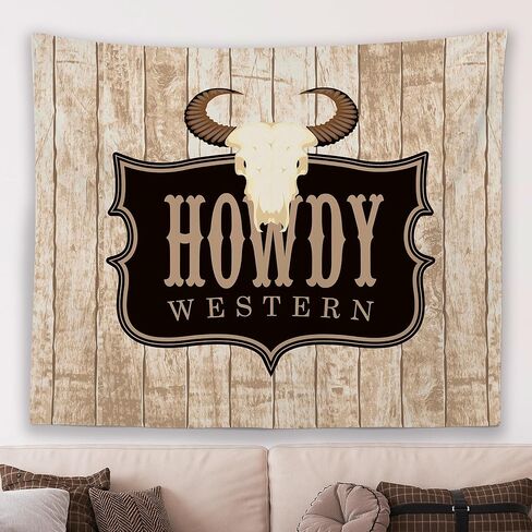 MNOSAIOO Howdy Western Vintage Wall Tapestry Hanging for Bedroom Cowgirl Cowboy, Rustic Funny Tapestry, Retro Tapestries Wall Decor for Bedroom Dorm Classroom Boy Room 60x50 inch in Saudi Arabia
