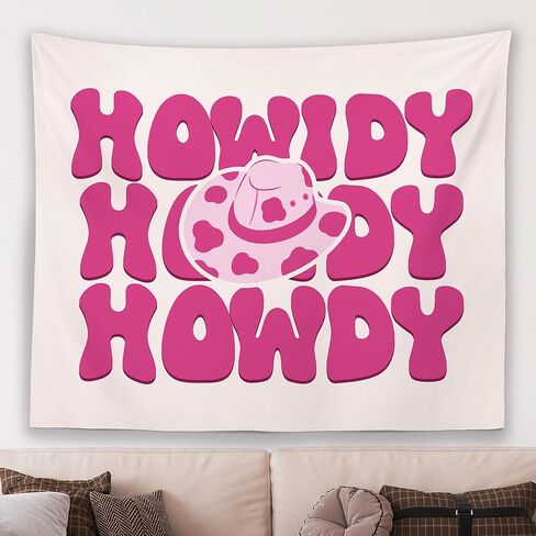 MNOSAIOO Howdy Western Vintage Wall Tapestry Hanging for Bedroom Cowgirl Cowboy, Rustic Funny Tapestry, Retro Tapestries Wall Decor for Bedroom Dorm Classroom Boy Room 60x50 inch in Saudi Arabia