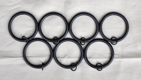 Urbanest Set of 16 Metal Curtain Eyelet Rings 3 Inch Inner Diameter (Black) in Saudi Arabia