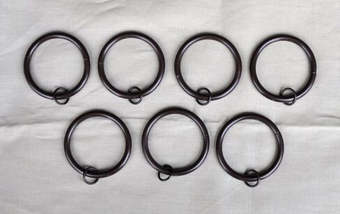 Urbanest Set of 16 Metal Curtain Eyelet Rings 3 Inch Inner Diameter (Black) in Saudi Arabia