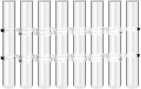 DUZFOREI 8Pcs Test Tube Vase Decorative Glass Flower Vase Hinged Flower Vases Test Tube Hinged Bud Test Tubes Vases Propagation Station Plant Holder Tubos for Home Balcony Wedding Decor in Saudi Arabia