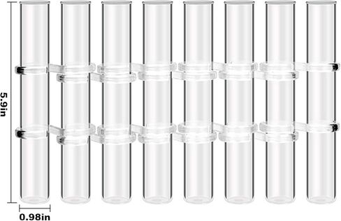DUZFOREI 8Pcs Test Tube Vase Decorative Glass Flower Vase Hinged Flower Vases Test Tube Hinged Bud Test Tubes Vases Propagation Station Plant Holder Tubos for Home Balcony Wedding Decor in Saudi Arabia