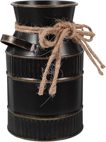 STOBAZA Retro Metal Milk Jug Vase with Handle 5.7 Inch Rustic Pitcher Vase for Farmhouse Centerpieces Floral Arrangements and Home D Cor in Saudi Arabia
