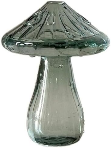 Hydroponic Flower Pot Glass Desktop Ornament Transparent Mini Flower Vase Crafts Vintage Flower(Dark Green) in Saudi Arabia