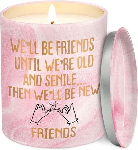 ARVEXO Galentines Gifts for Friends - Vanilla Lavender Pink Candles 10 oz - Best Friend Birthday Gifts for Women Friendship Female Her, Long Distance Galentines Day Gift for Woman BFF Bestie in Saudi Arabia