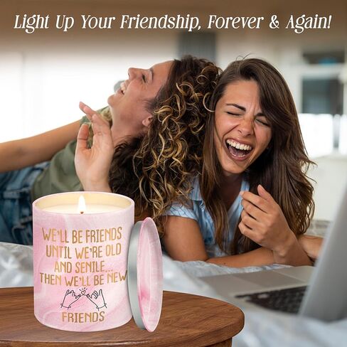 ARVEXO Galentines Gifts for Friends - Vanilla Lavender Pink Candles 10 oz - Best Friend Birthday Gifts for Women Friendship Female Her, Long Distance Galentines Day Gift for Woman BFF Bestie in Saudi Arabia